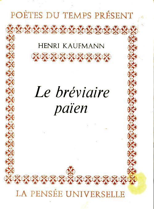Le bréviaire païen - Henri Kaufmann - Livre