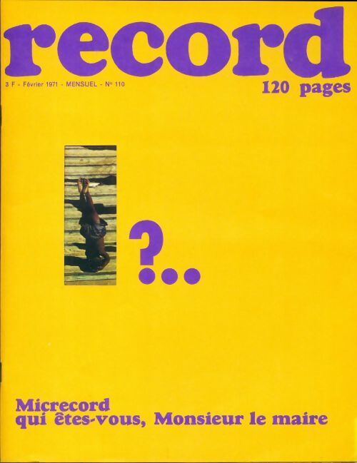 Record n°110 : Microrecord - Collectif - Livre