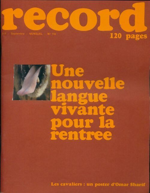 Record n°116 : Une nouvelle langue vivante pour la rentrée - Collectif - Livre
