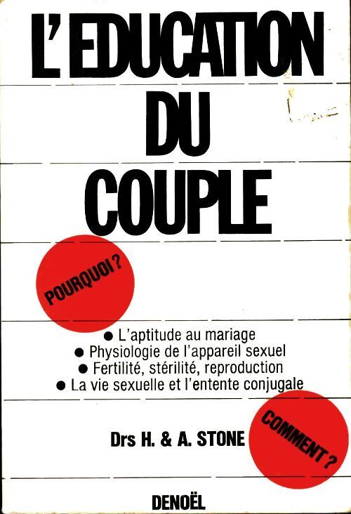 L'éducation du couple - H. Stone - Livre