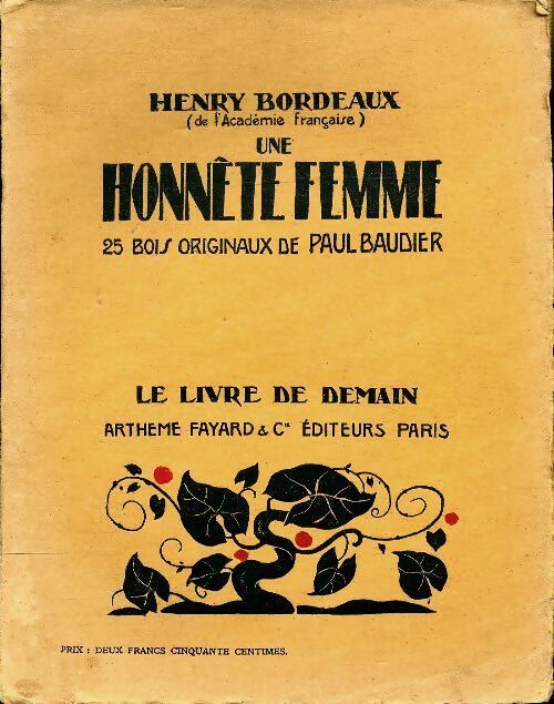 Une honnête femme - Henri Bordeaux - Livre