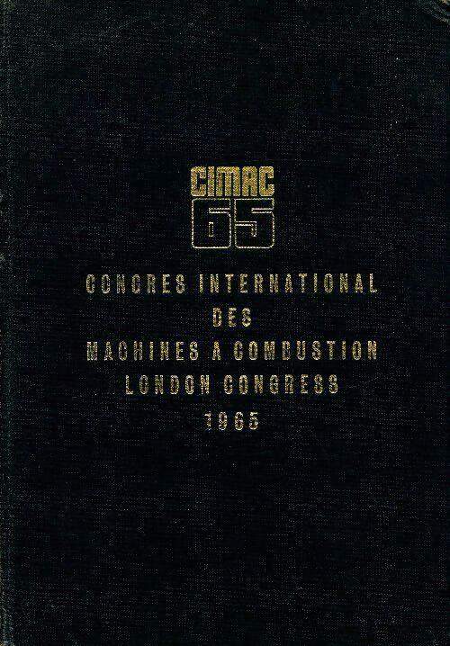 Cimac 65 congrès international des machines à combustion  - Collectif - Livre