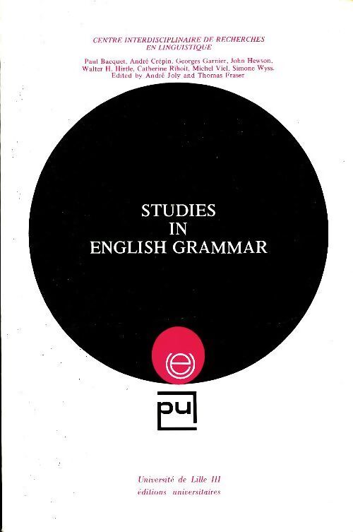 Studies in english grammar - Collectif - Livre