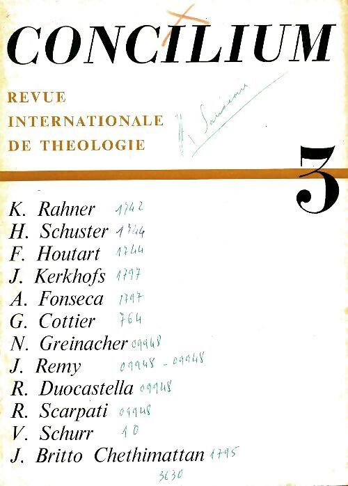 Concilium n°3 - Collectif - Livre