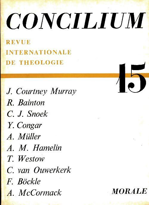 Concilium n°15 - Collectif - Livre