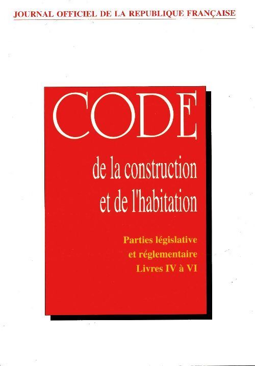 Code de la construction et de l'habitation volume 2 1994 - Collectif - Livre
