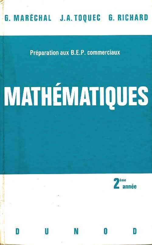 Mathématiques BEP 2 - G Maréchal - Livre