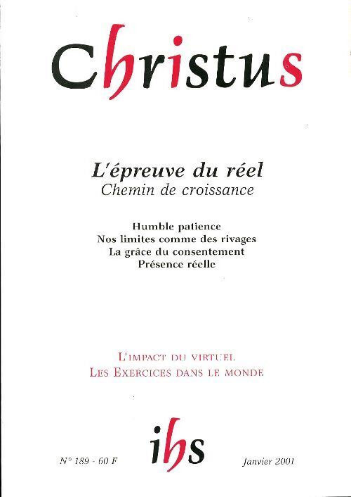 Christus n°189  : L'épreuve du réel chemin de croissance - Collectif - Livre