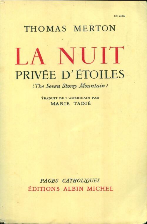 La nuit privée d'étoiles - Thomas Merton - Livre
