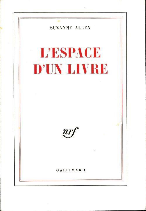 L'espace d'un livre - Suzanne Allen - Livre