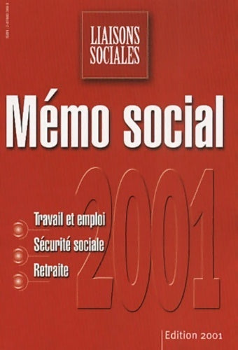 Mémo social 2001 - Collectif - Livre