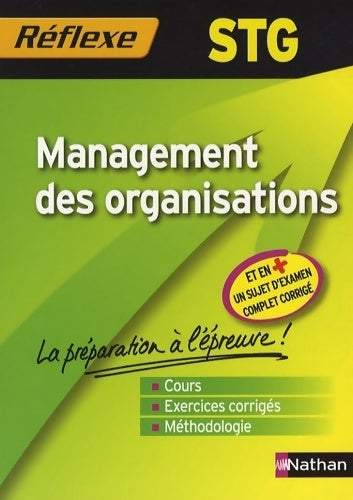 Management des organisations STG - Marie-José Chacon - Livre