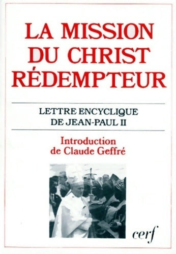 La mission du Christ rédempteur - Jean-Paul II - Livre