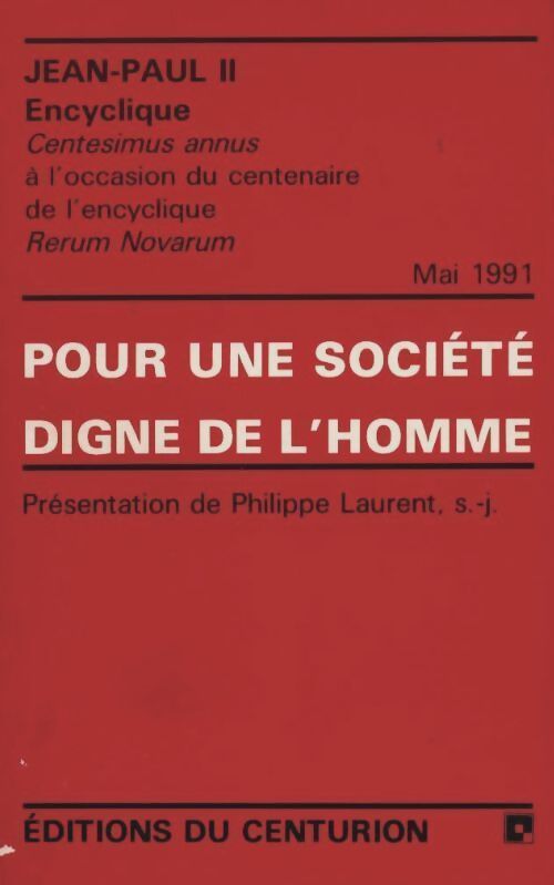 Pour une société digne de l'homme - Jean-Paul II - Livre