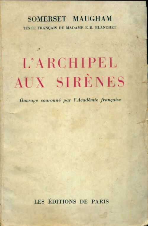 Archipel aux sirènes - Somerset Maugham - Livre