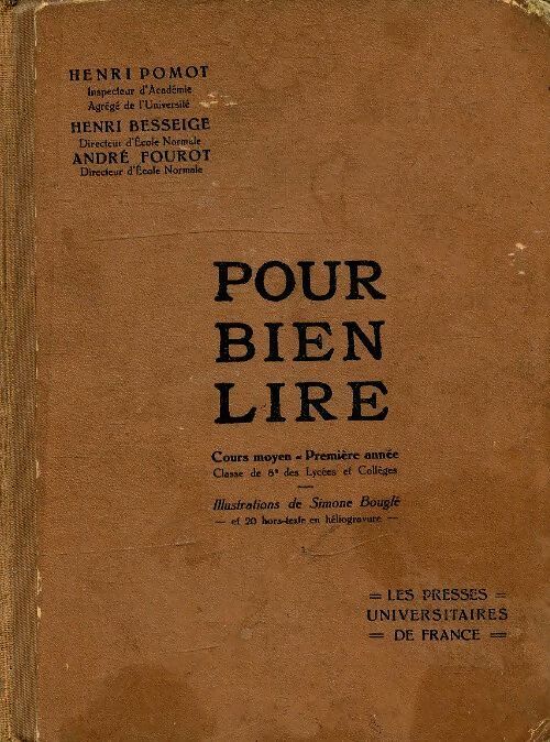 Pour bien lire CM1 - Henri Pomot - Livre