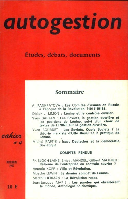 Autogestion n°4 - Collectif - Livre