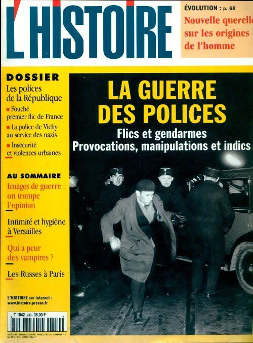 L'histoire n°240 : La guerre des polices - Collectif - Livre