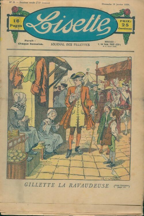 Lisette n°758 16e année n°3 : Gillette la ravaudeuse - Collectif - Livre