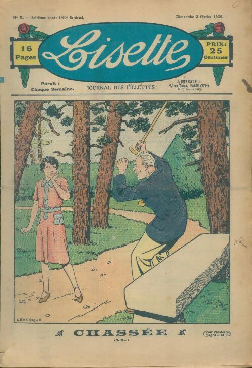 Lisette n°760 16e année n°5 : Chassée (suite) - Collectif - Livre