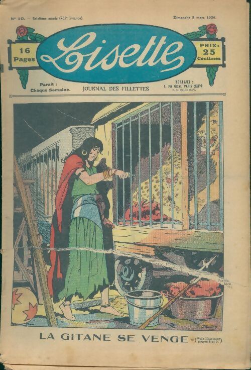 Lisette n°765 16e année n°10 : La gitane se venge  - Collectif - Livre