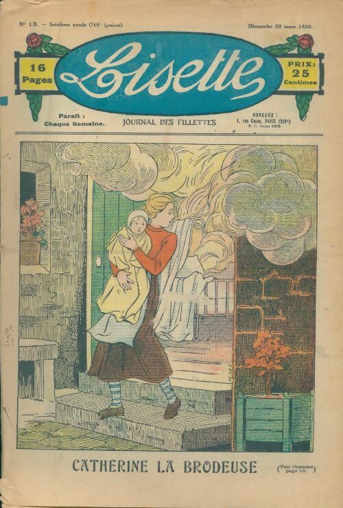 Lisette n°768 16e année n°13 : Catherine la brodeuse - Collectif - Livre
