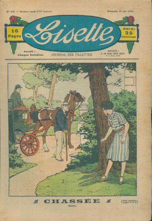Lisette n°774 16e année n°19 : Chassée (suite) - Collectif - Livre