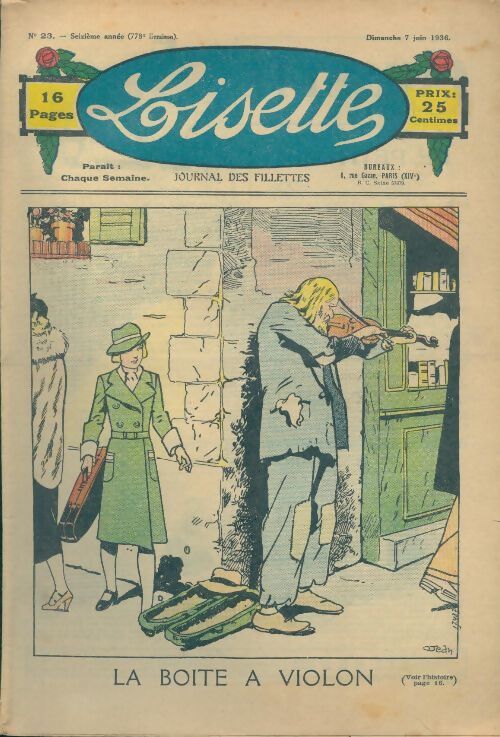Lisette n°778 16e année n°23 : La boîte à violon - Collectif - Livre