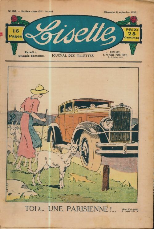 Lisette n°791 n°36 16e année : Toi ?... Une parisienne !... - Collectif - Livre