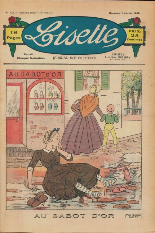 Lisette n°795 n°40 16e année : Au sabot d'or - Collectif - Livre