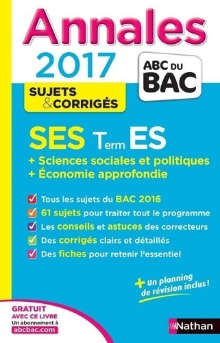 SES Terminale ES - Sandrine Benasé - Livre