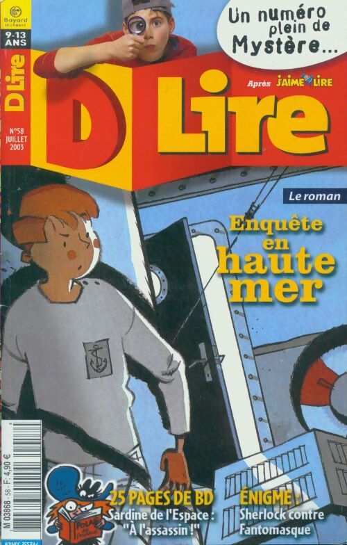 D lire n°58 : Enquête en haute mer - Collectif - Livre