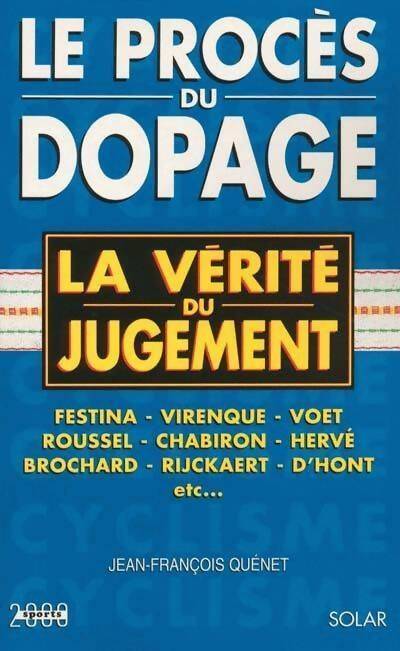 Procès du dopage - Jean-François Quénet - Livre