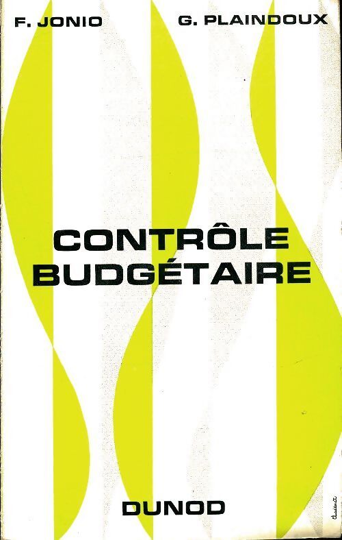 Contrôle budgétaire - F Jonio - Livre