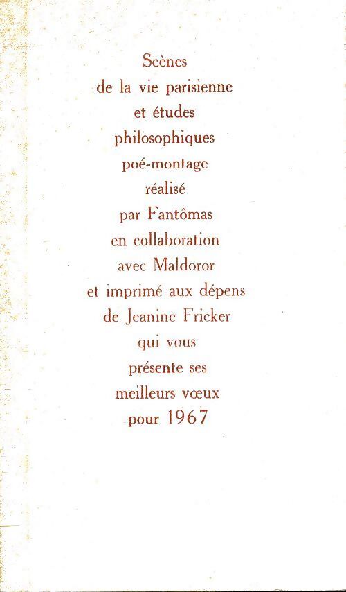 Scènes de la vie parisienne et études philosophiques - Collectif - Livre