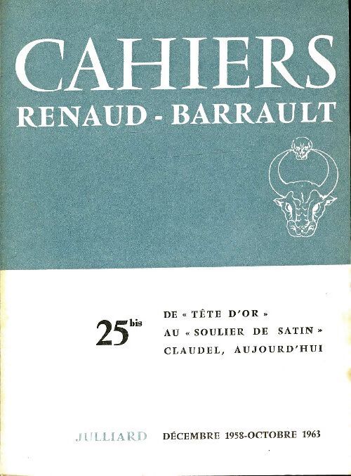 Cahiers Renaud Barrault n° 25 bis - Collectif - Livre