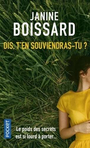 Dis t'en souviendras-tu ? - Janine Boissard - Livre