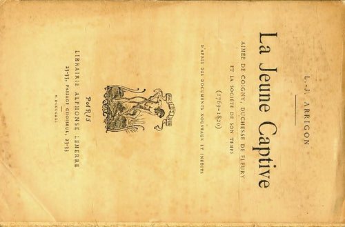 La jeune captive - L.-J Arigon - Livre