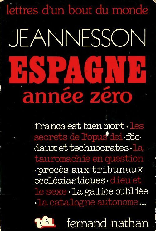 Espagne année zéro - Jean-Emile Jeannesson - Livre