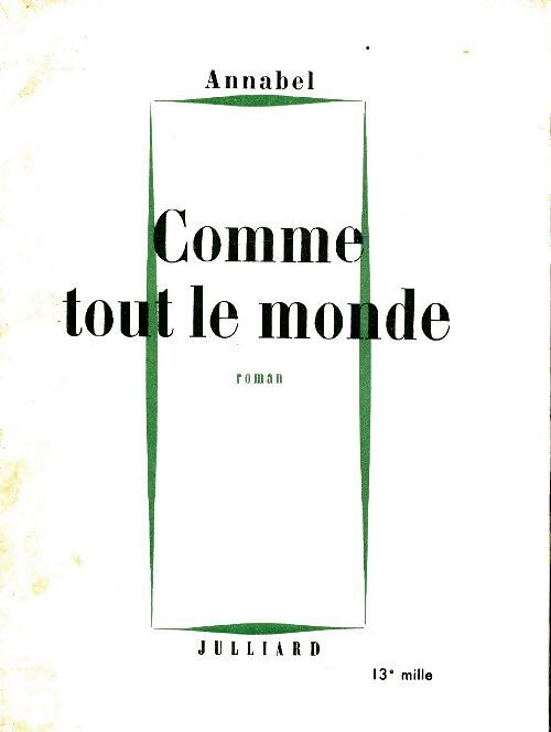 Comme tout le monde - Annabel - Livre