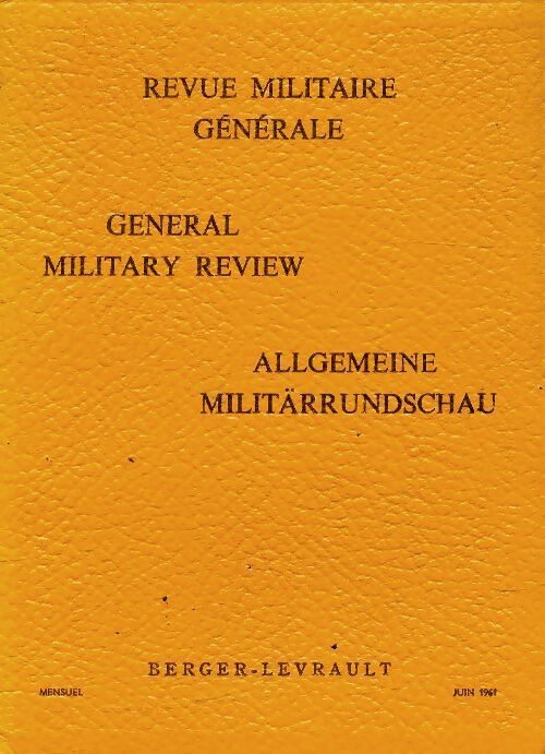 Revue militaire générale n°1961-6 - Collectif - Livre