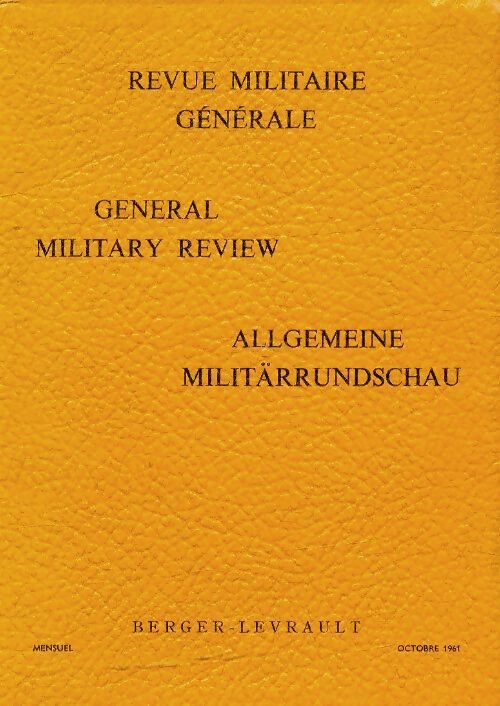 Revue militaire générale n°1961-8 - Collectif - Livre