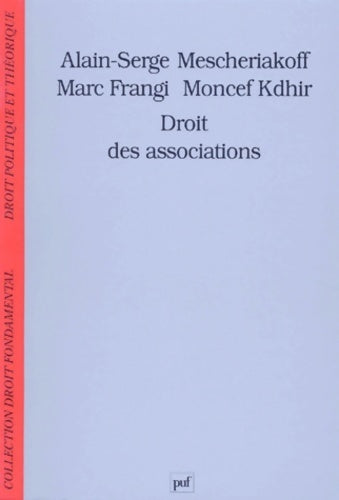 Droit des associations - Alain-Serge Mescheriakoff - Livre