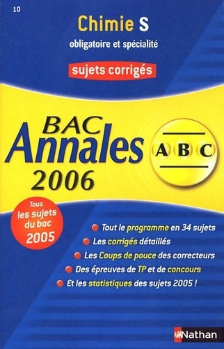 Chimie Terminale S obligatoire et spécialité. Sujets et corrigés 2005 - Michel Faye - Livre