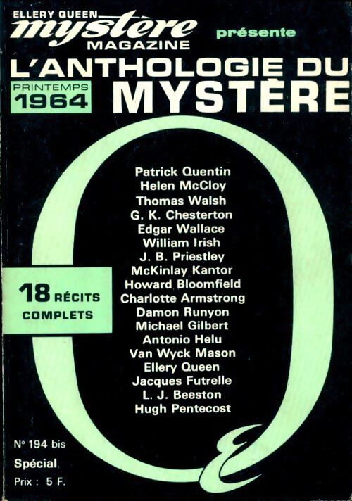 Mystère magazine spécial n°4/194 bis : L'anthologie du mystère 1964 - Collectif - Livre