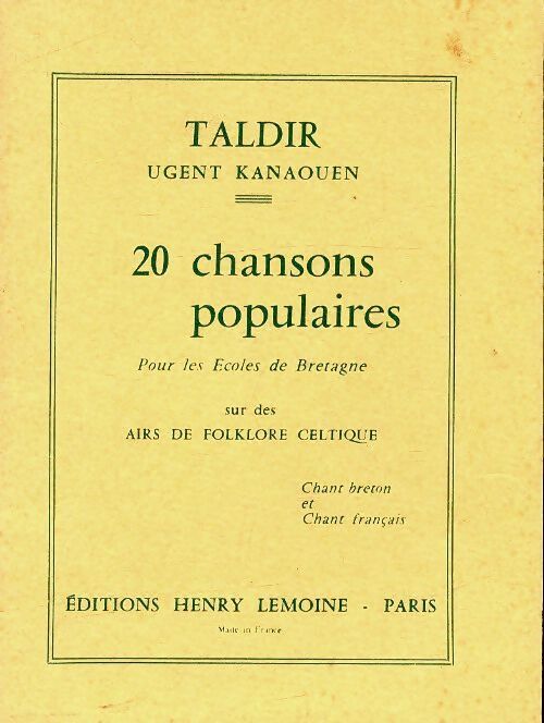 25 chansons populaires pour les écoles de Bretagne - Collectif - Livre