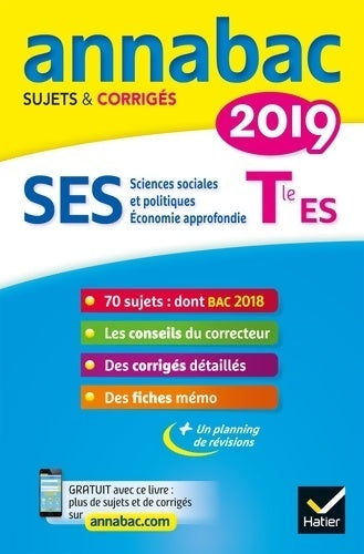  SES Terminalle ES spécifique & spécialités : Sujets et corrigés - Sylvie Godineau - Livre