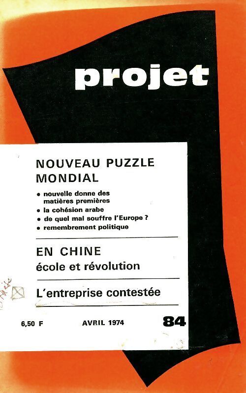 Projet n°84 : Nouveau puzzle mondial - Collectif - Livre
