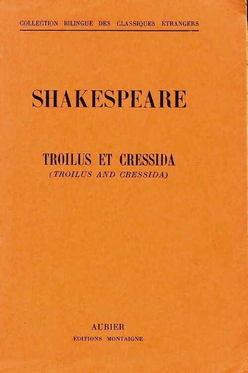 Troilus et Cressida - William Shakespeare - Livre