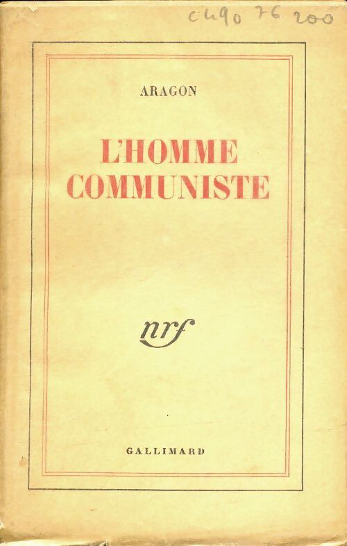 L'homme communiste - Louis Aragon - Livre